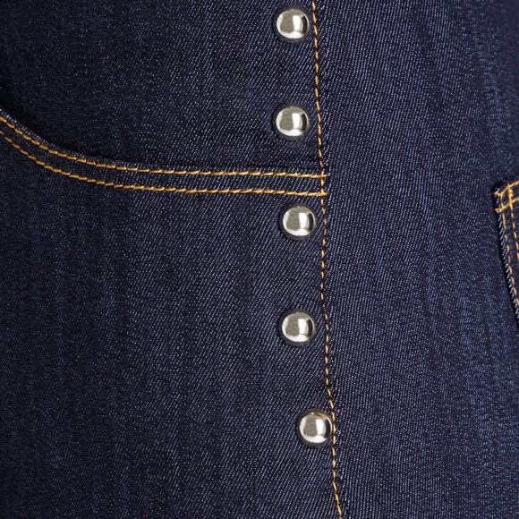 Cinq À Sept Fiona Studded Flare Jeans in Indigo - Picture 3 of 5